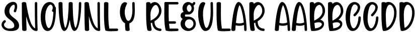 SNOWNLY Regular font