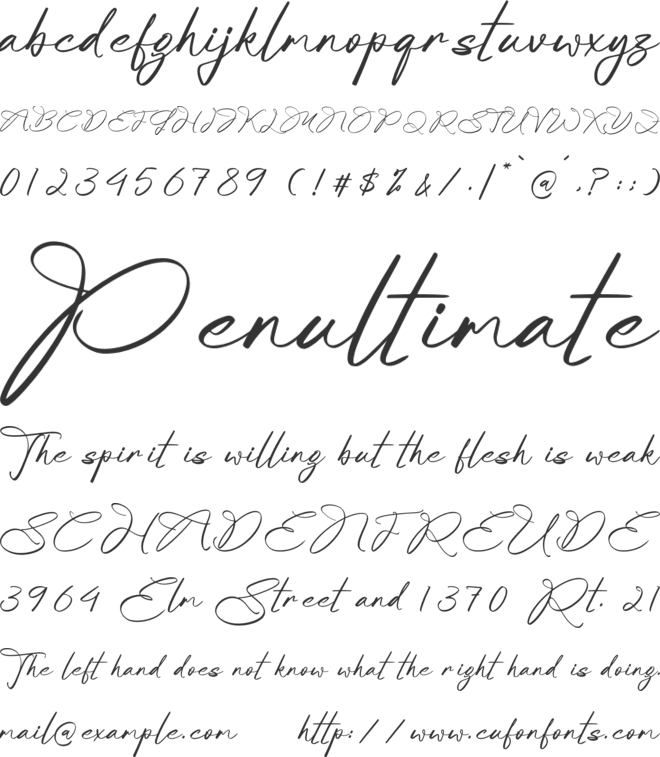 Milogante Shuttker font preview