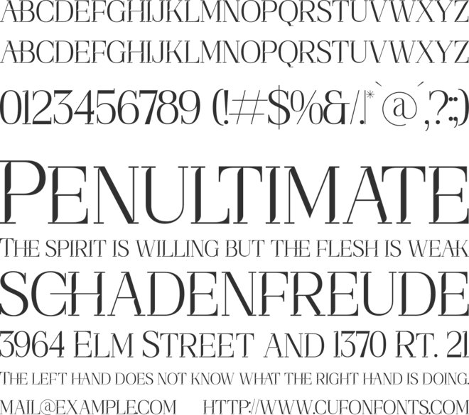 Cremtin font preview
