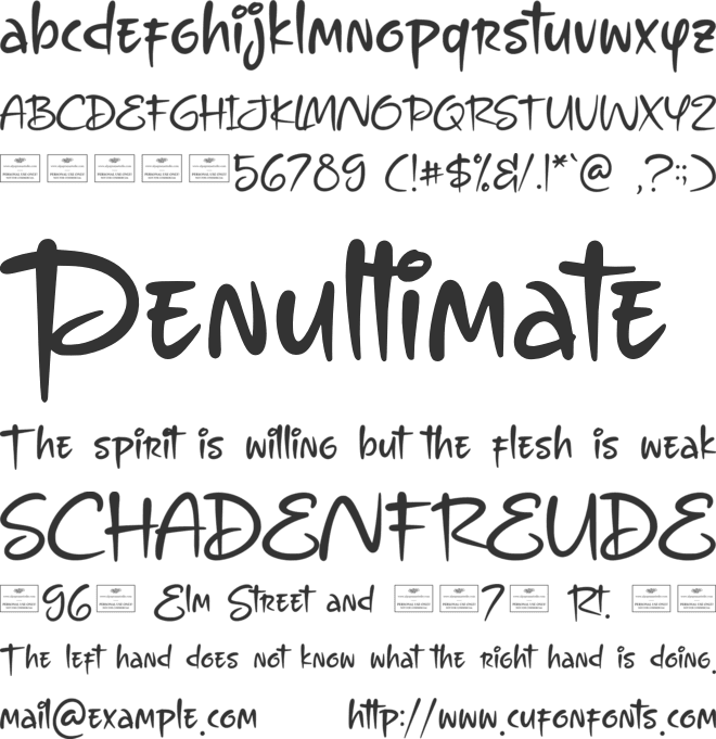 Ravishing font preview