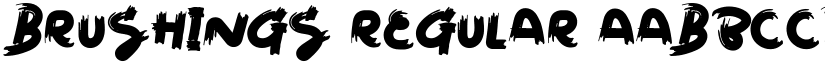 Brushings Regular font