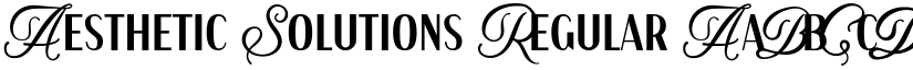 Aesthetic Solutions Regular font