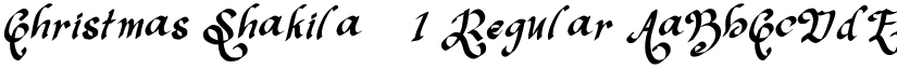 Christmas Shakila - 1 Regular font