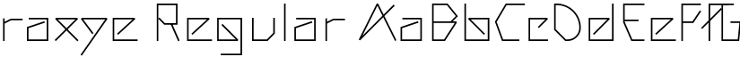 raxye Regular font