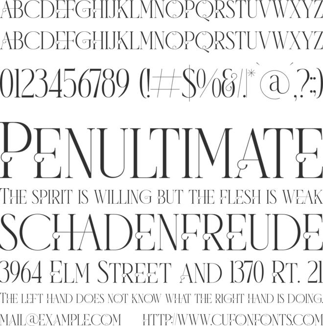 Wistern font preview