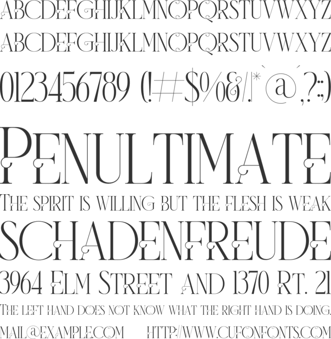 Wistern font preview