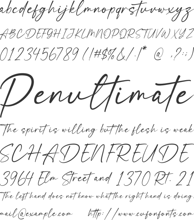 Modern Britania font preview