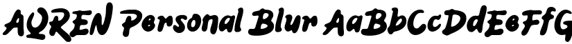AQREN Personal Blur font
