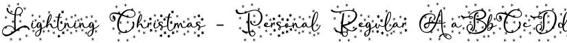 Lightning Christmas - Personal Regular font