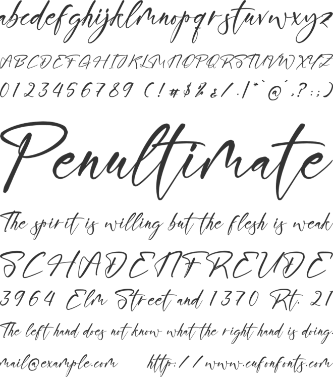 Kladistten Richgale font preview