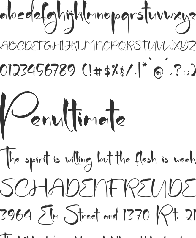 Chastorfield font preview