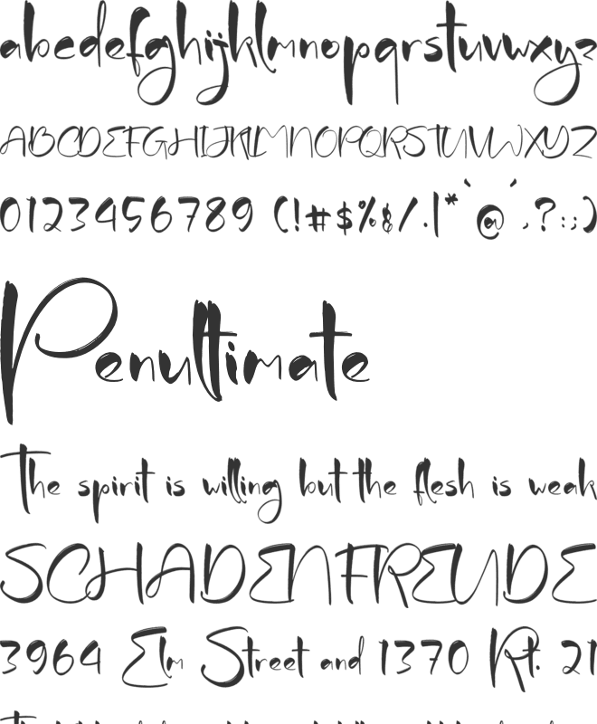 Chastorfield font preview
