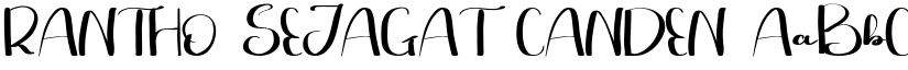 RANTHO SEJAGAT CANDEN font