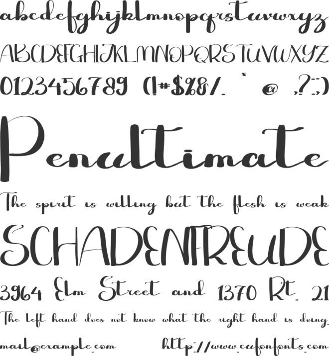 RANTHO SEJAGAT font preview