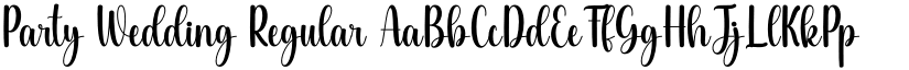 Party Wedding Regular font