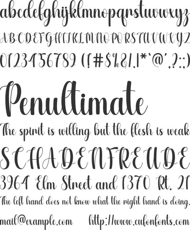 Pumpkin Garden font preview