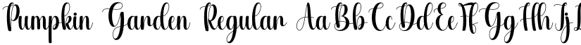 Pumpkin Garden Regular font