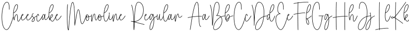 Cheescake Monoline Regular font