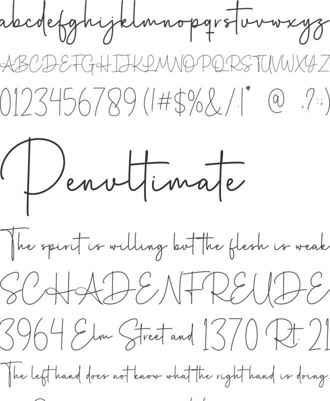 Anagatha font preview