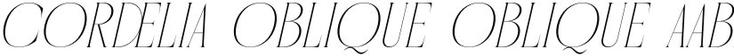 Cordelia Oblique Oblique font