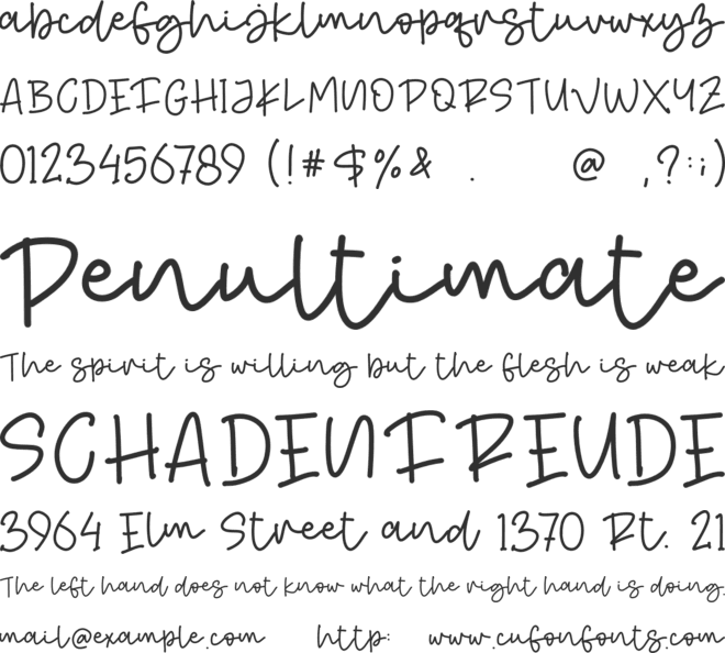 Sweet Romantic font preview