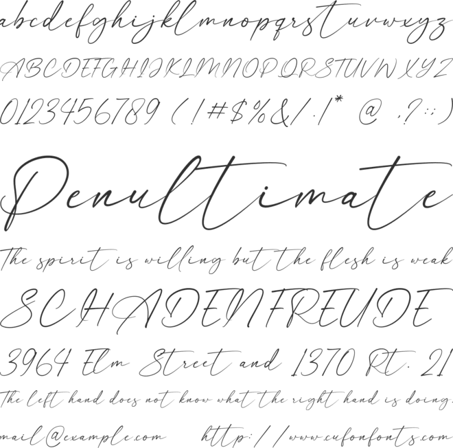 Anisther font preview