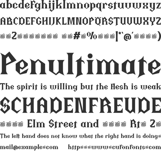 THIQALL Trial font preview