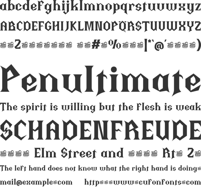 THIQALL Trial font preview