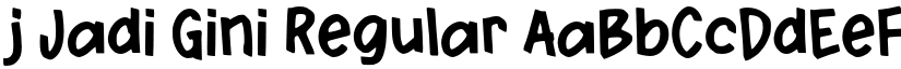 j Jadi Gini Regular font