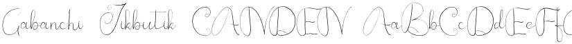 Gabanchi Jikbutik CANDEN font