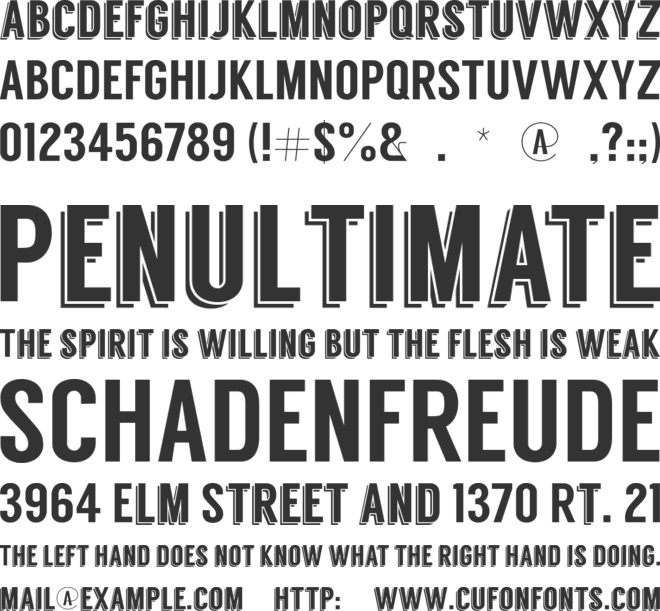 Langdon font preview