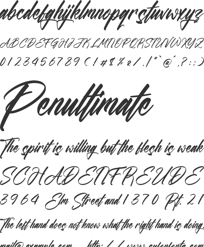 Airthaves Gonlucyd font preview