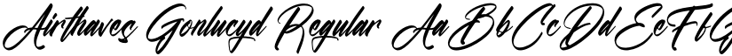 Airthaves Gonlucyd Regular font