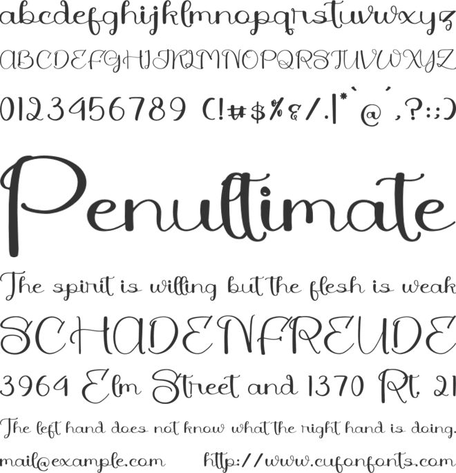 Jopalena font preview