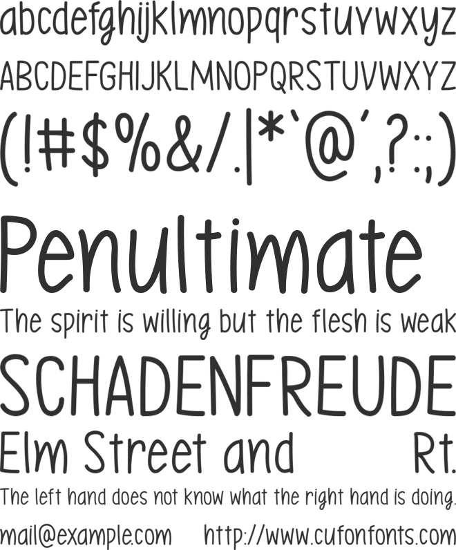 Wintery Christmas font preview