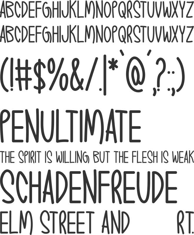 Chrimbo font preview