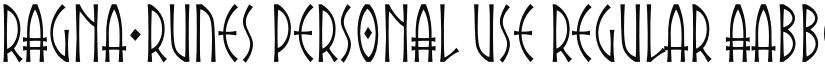 Ragna Runes PERSONAL USE Regular font