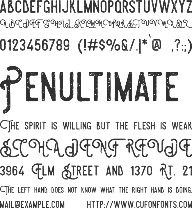Steelworks Vintage Demo font preview
