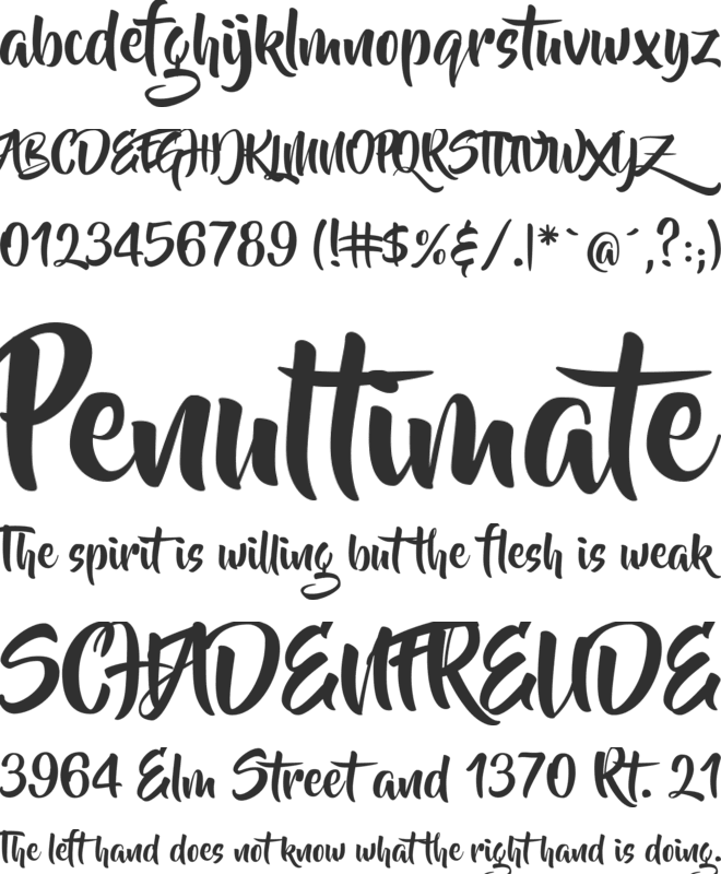 Beyond The Mountains font preview