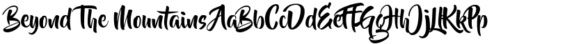 Beyond The Mountains font download