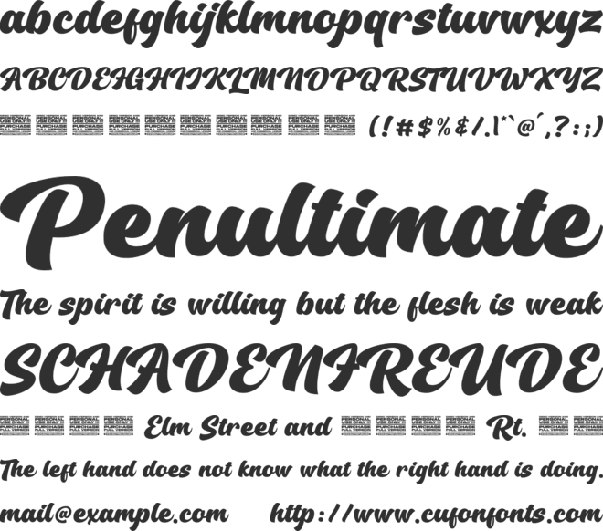 Kings Hutand Personal Use Only font preview
