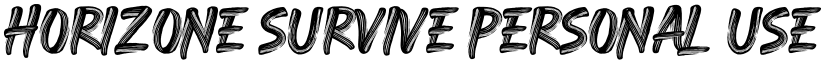 Horizone Survive Personal Use Only Regular font