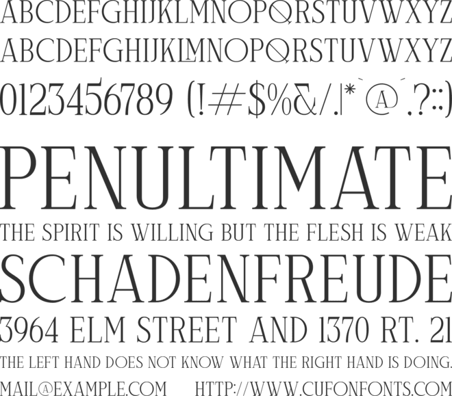 Celliqath font preview