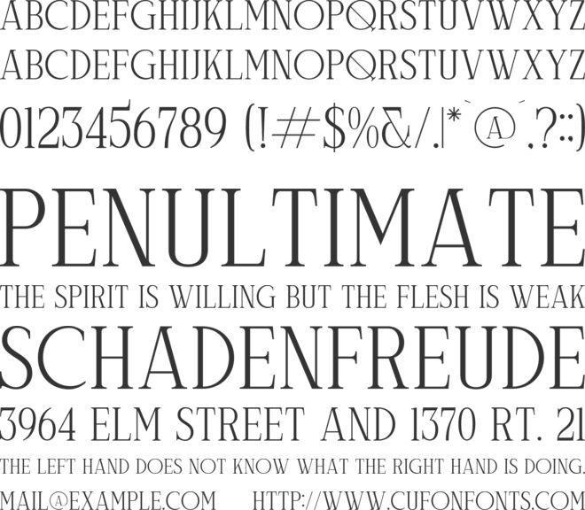 Celliqath font preview