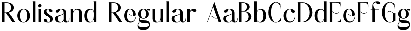 Rolisand Regular font
