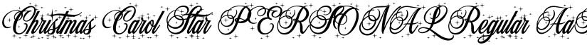 Christmas Carol Star PERSONAL Regular font
