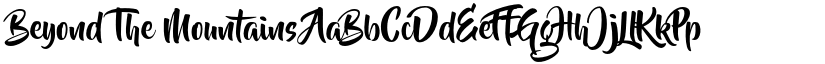 Beyond The Mountains font