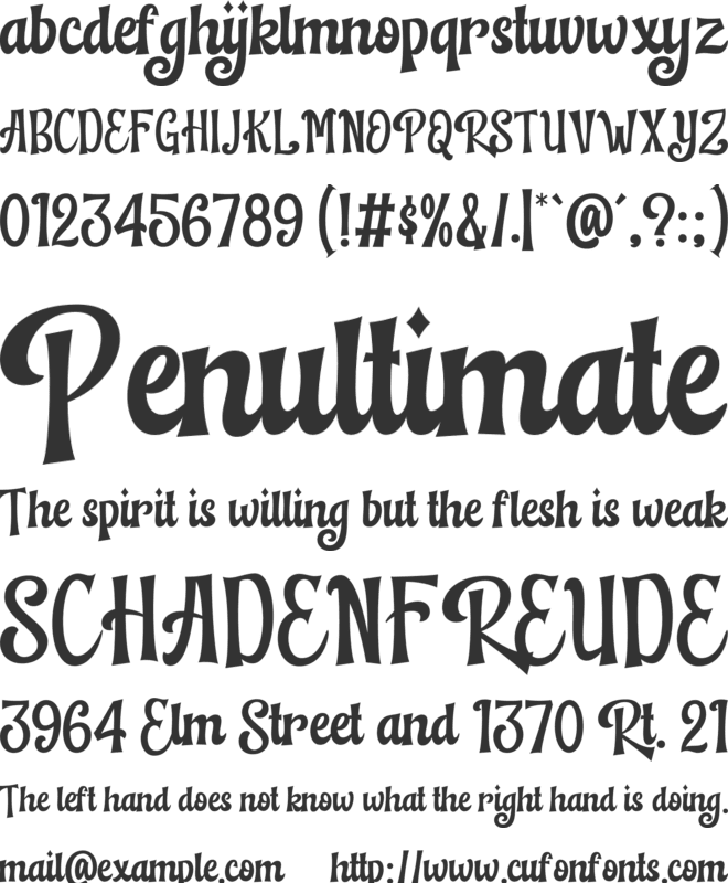 Rapunled font preview