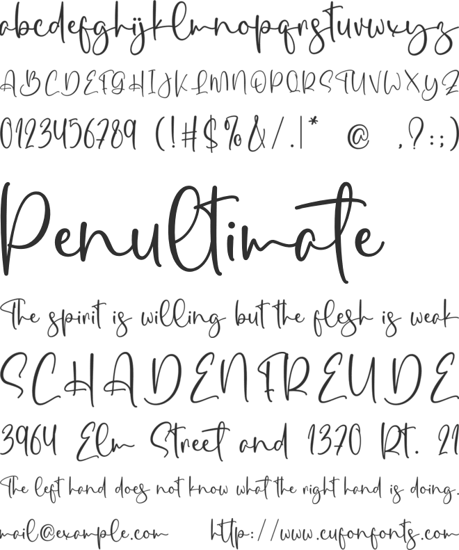 Rasley font preview