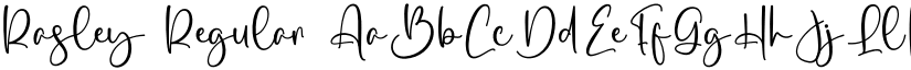Rasley Regular font